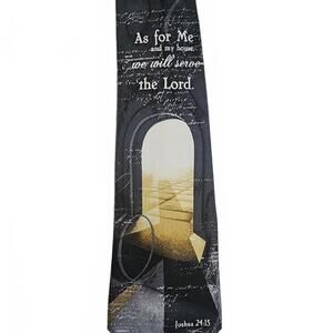 Men's Larson Black Tie with Inspirational Quote